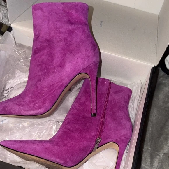 Nine West Fuchsia Heeled Boots - Picture 3 of 5